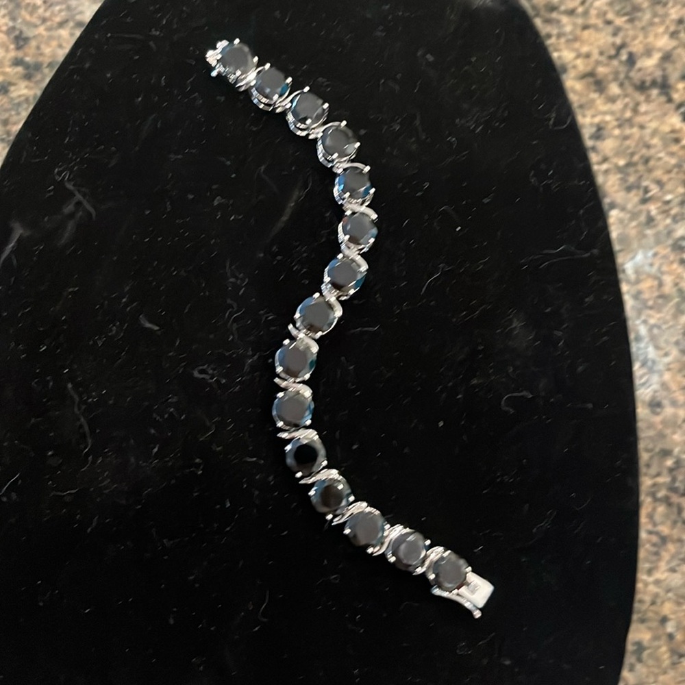 Black Spinel Tennis Bracelet